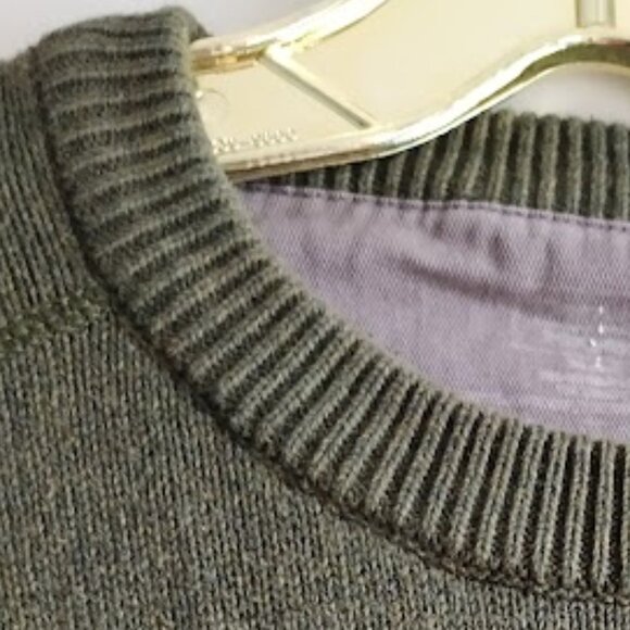 XL🧥Denver Hays vintage olive green sweater cotton blend - Picture 4 of 6